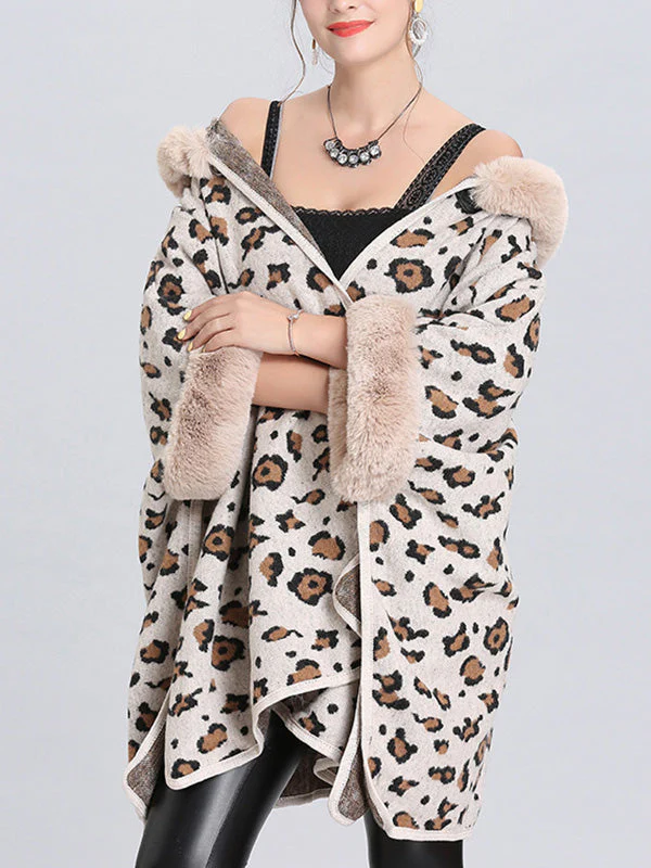 My Favorite Flutter Fluffy Neck Plus Size Cape Cardigan - Image 18