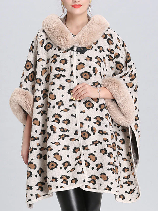 My Favorite Flutter Fluffy Neck Plus Size Cape Cardigan - Image 3