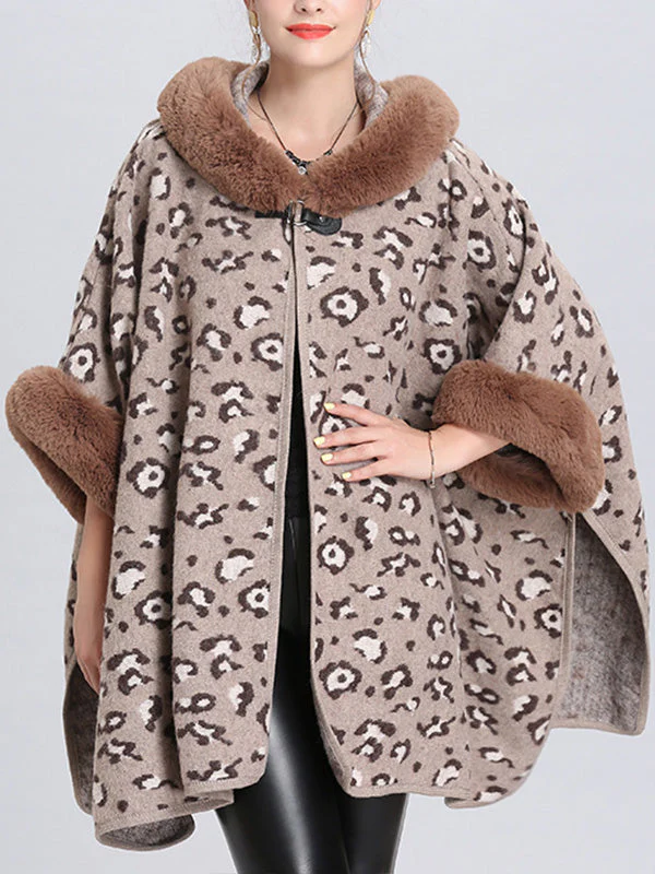 My Favorite Flutter Fluffy Neck Plus Size Cape Cardigan - Image 4