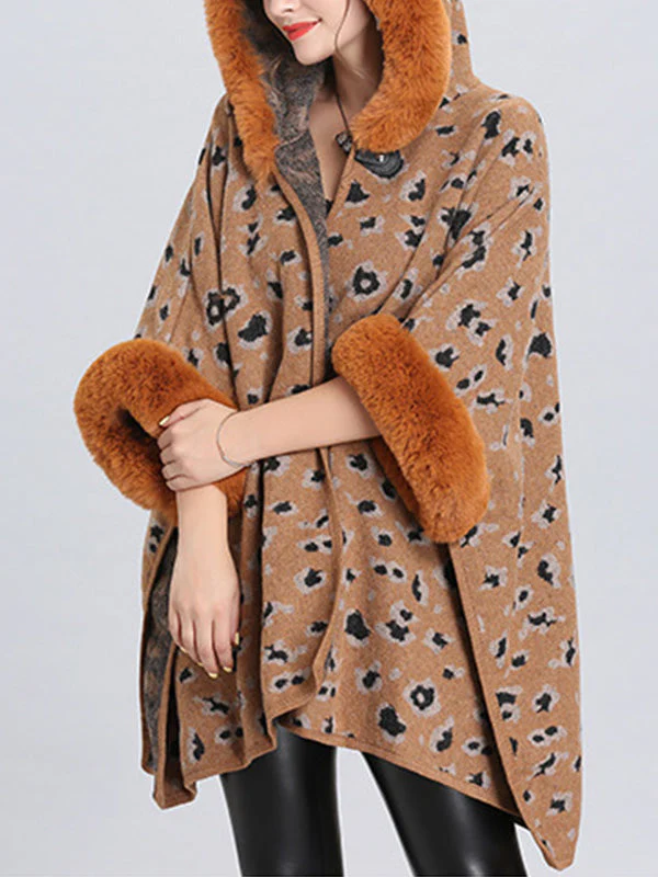 My Favorite Flutter Fluffy Neck Plus Size Cape Cardigan - Image 9
