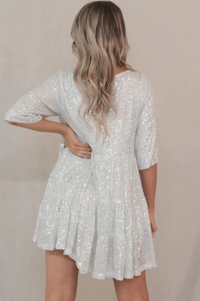 My Queen Sequin Baby Doll Dress - Image 16