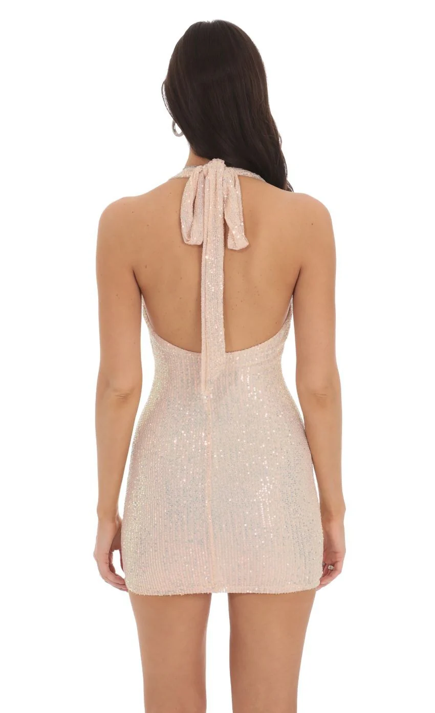 Necklace-Style Sequin Dress - Image 6