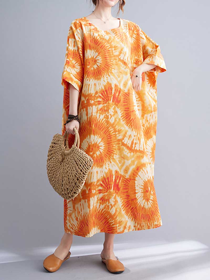 Need Someone Printed Tie-Dye Midi Dress - Image 5