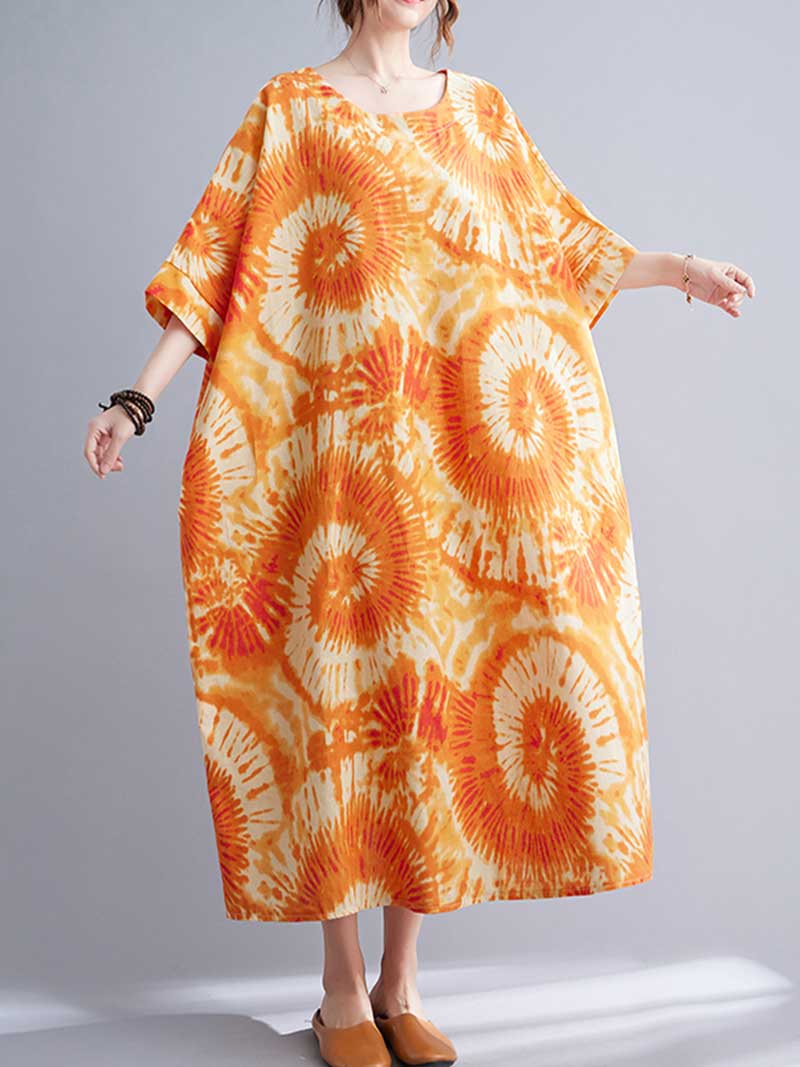 Need Someone Printed Tie-Dye Midi Dress - Image 6