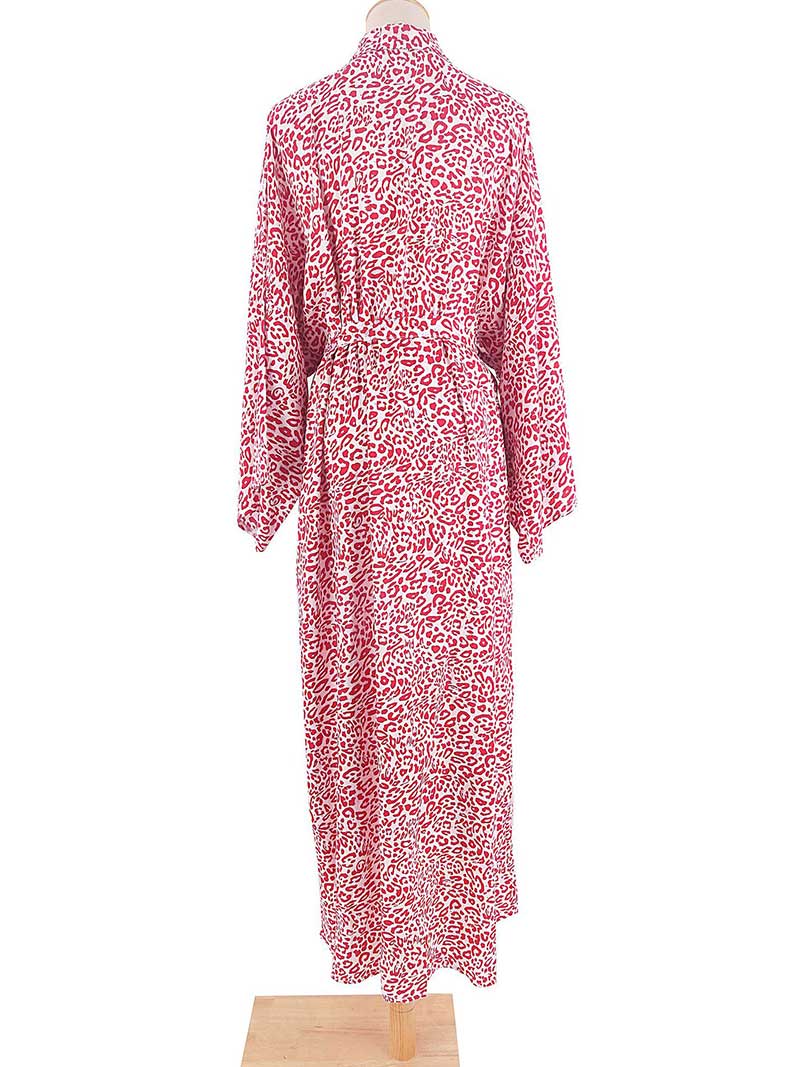 Printed Different Colors Rayon Long Length Gown Kimono Duster Robe - Image 8