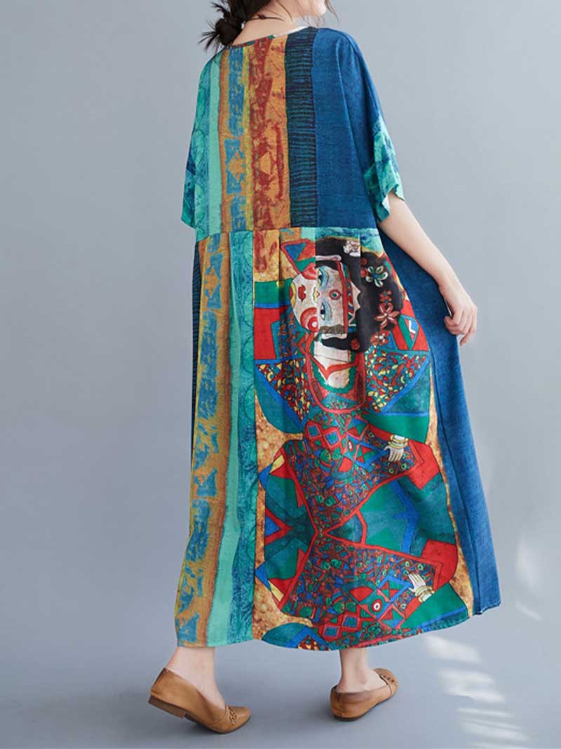 Never Give Up Printed  Smock Dress - Image 2