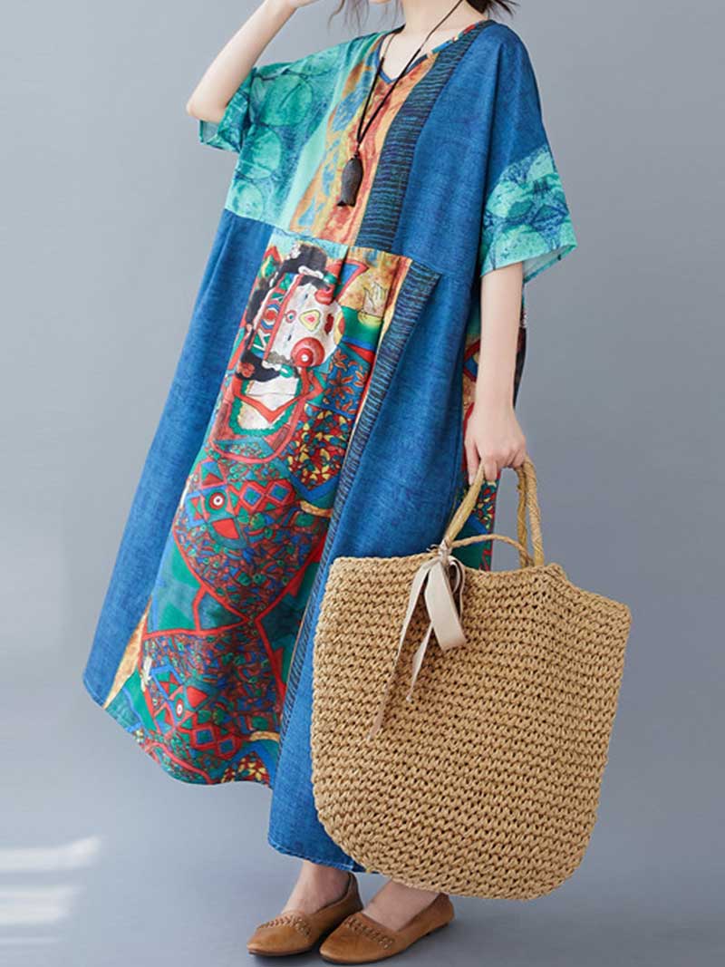 Never Give Up Printed  Smock Dress - Image 5