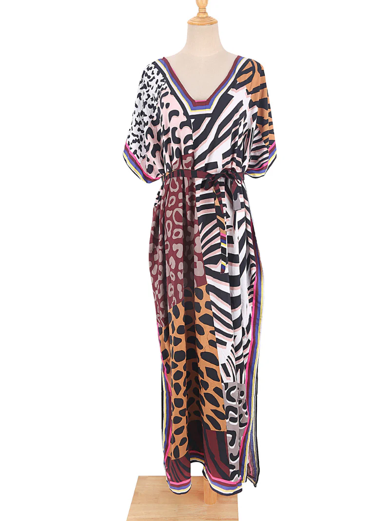 Never Look Back Rayon Loose Kaftan Dress - Image 3