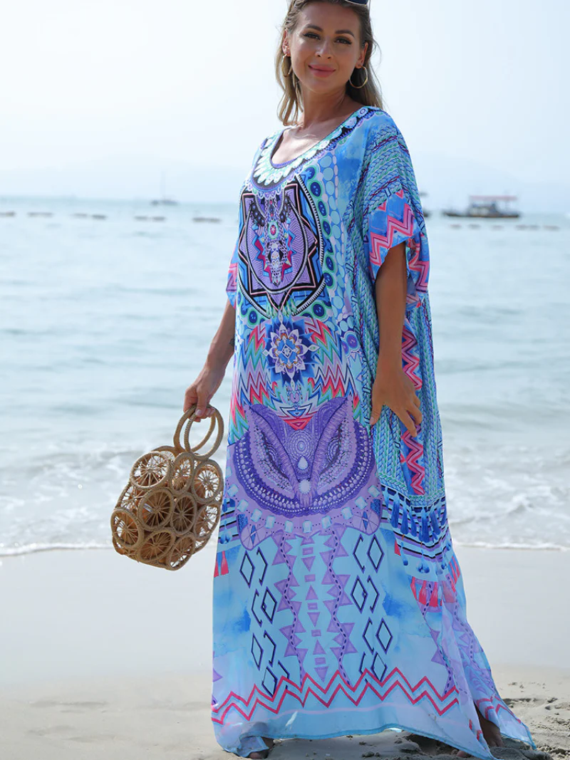 Never Look Back Round Neck Beautiful Kaftan Dress - Image 2