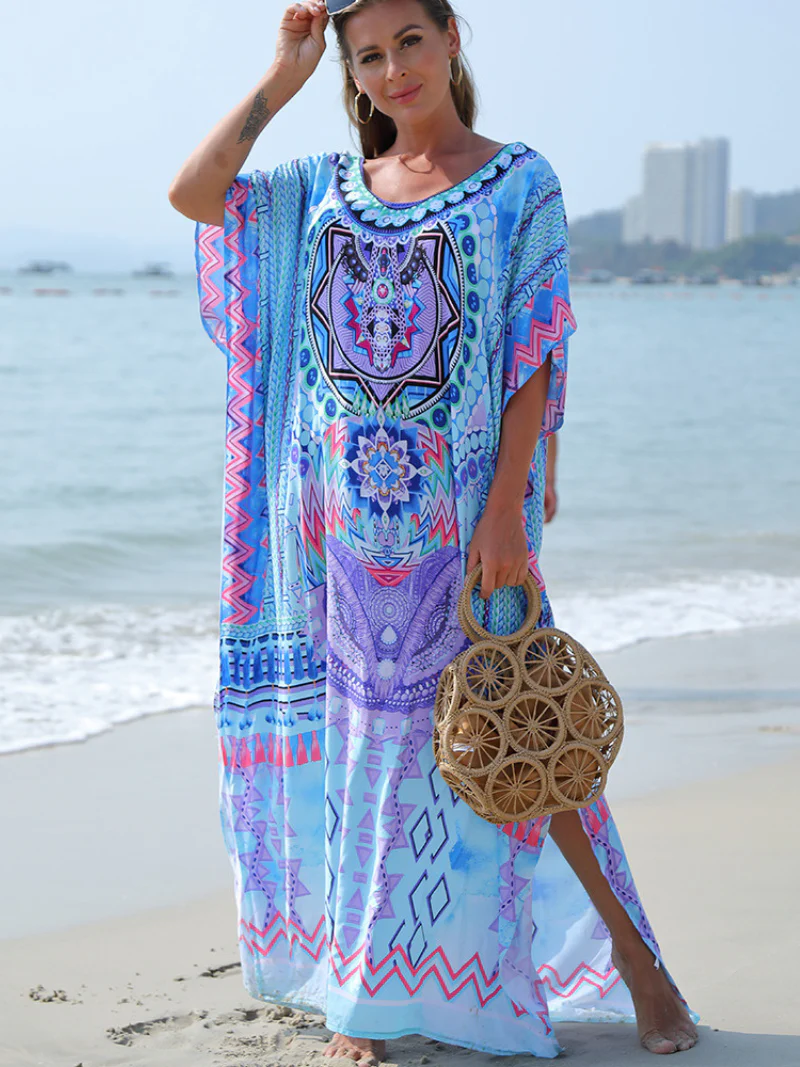 Never Look Back Round Neck Beautiful Kaftan Dress - Image 4