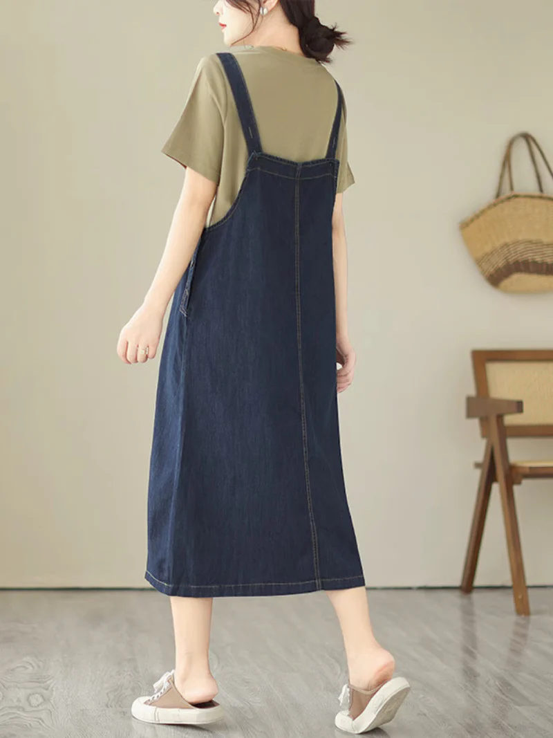 Never Loose Hope Round Neck Loose Salopette Dress - Image 3