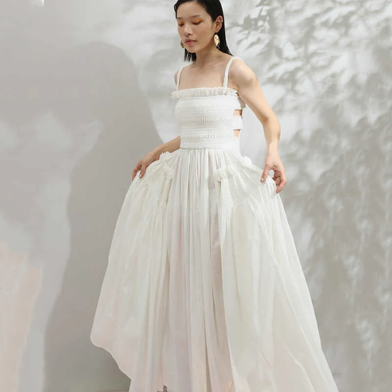 TAKARA Backless STRAPS PUFF MAXI Dress - Image 7