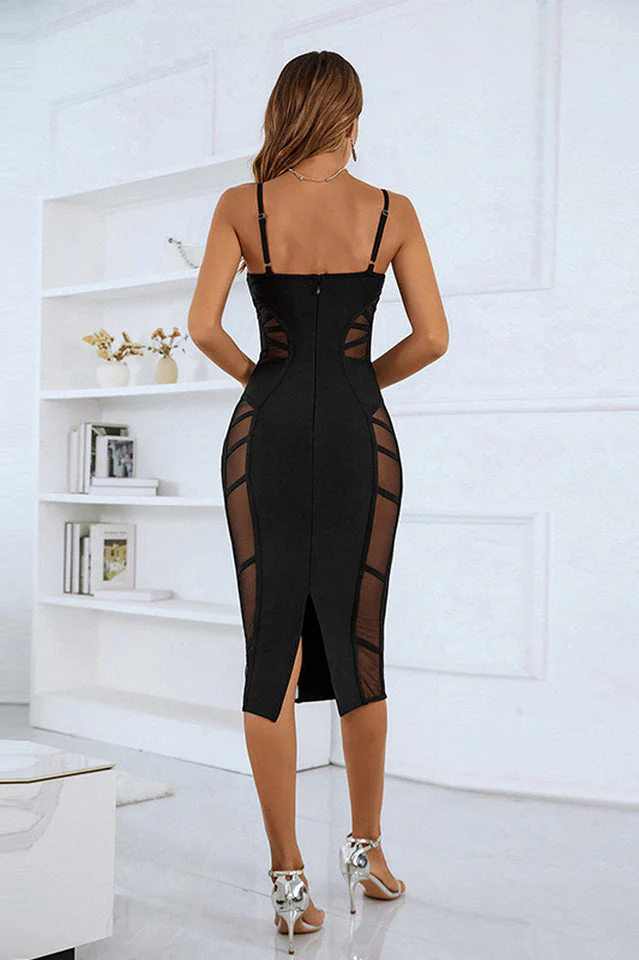 Nira Sweetheart Mesh Midi Dress - Image 5