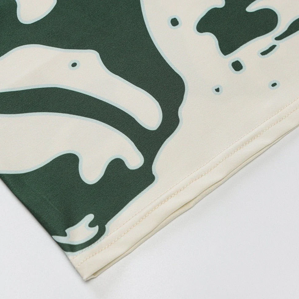 KYLIE Long Sleeve Backless GREEN PRINT Dress - Image 9