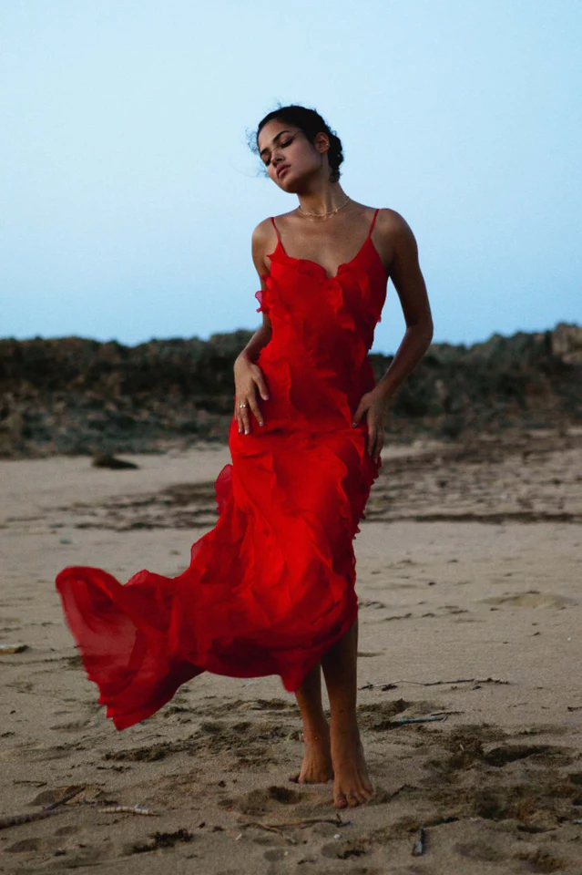 Ocean Waves Tiered Ruffle Maxi Dress - Image 10