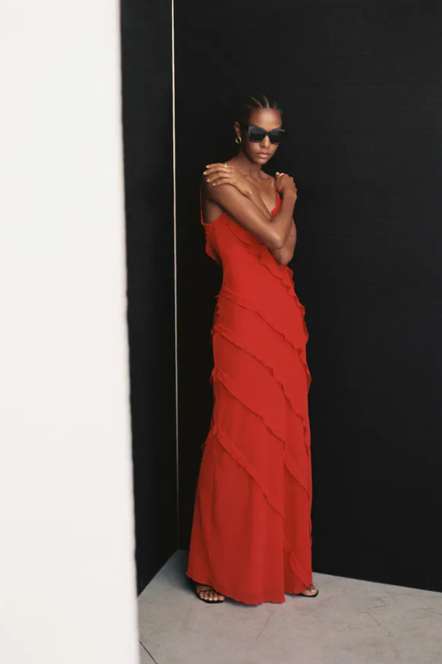 Ocean Waves Tiered Ruffle Maxi Dress - Image 14