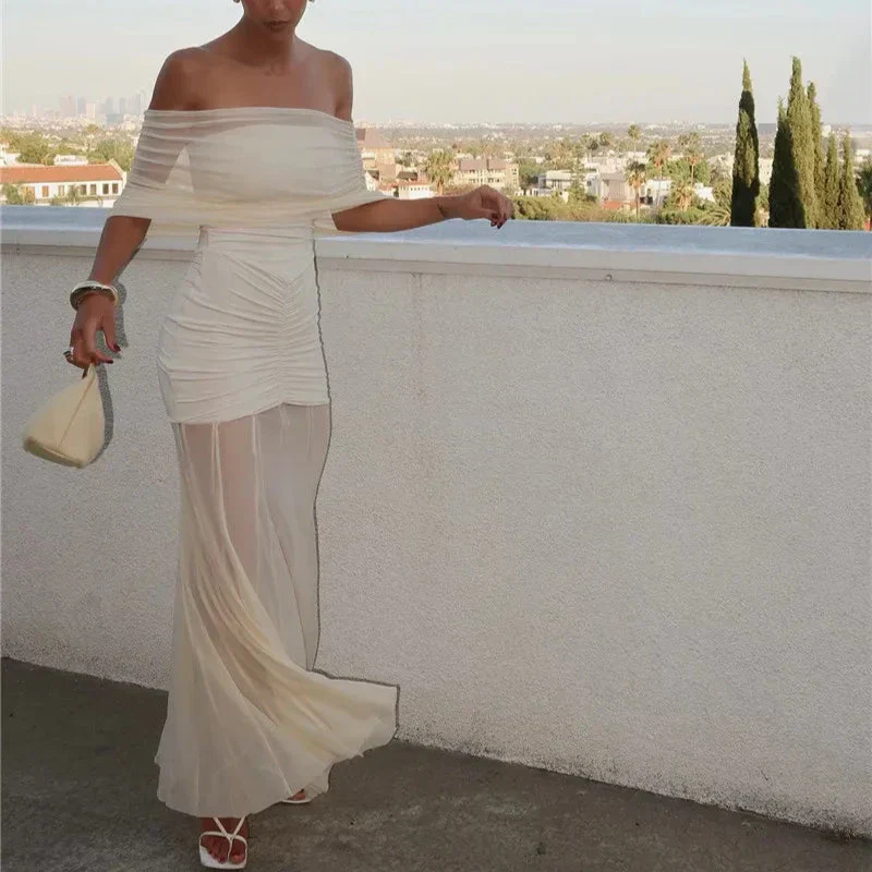 OFF SHOULDER Backless MAXI Dress - Image 19