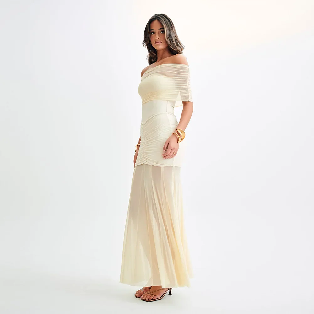 OFF SHOULDER Backless MAXI Dress - Image 4