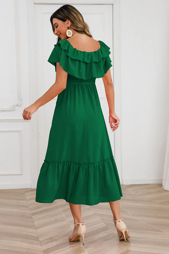 Off Shoulder Tiered Maxi Dress - Image 2