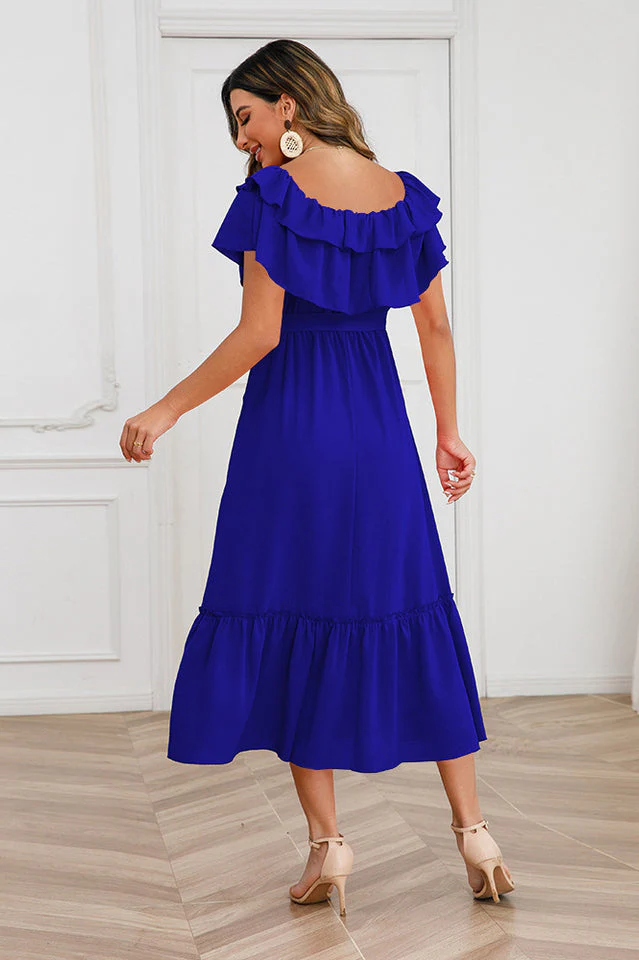 Off Shoulder Tiered Maxi Dress - Image 6