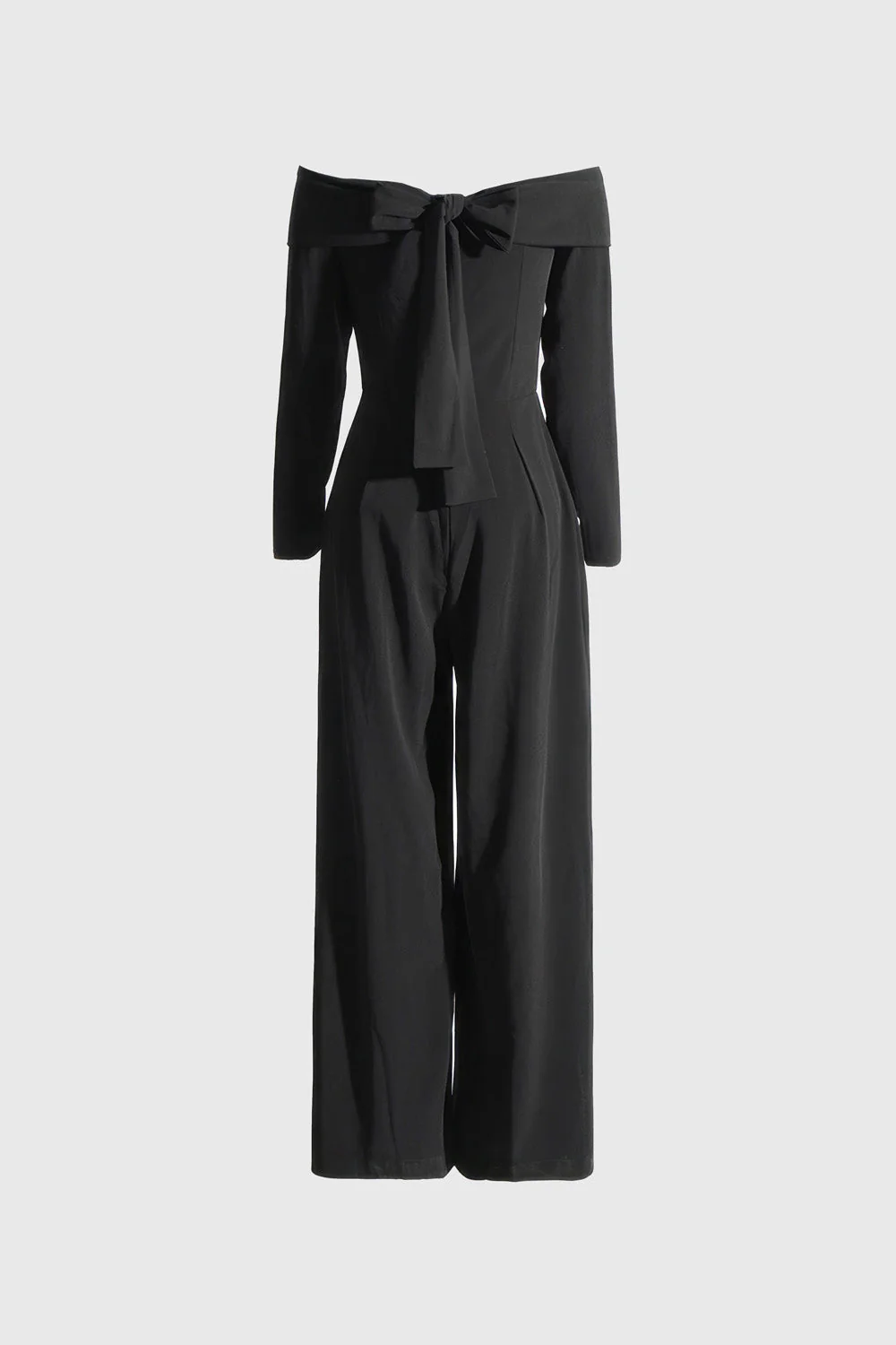 Off Shoulders Jumpsuit - Black - Image 2