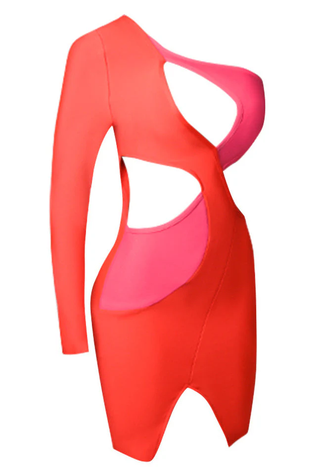 One Shoulder Cut Out Dress - Image 10