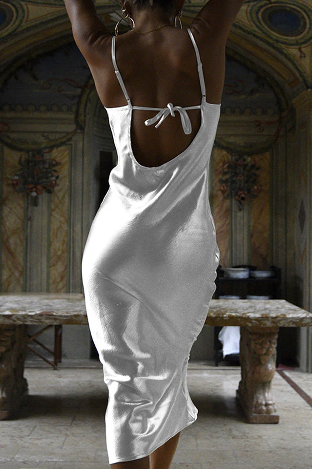 Open Back Elegant Bodycon Party Dress - Image 16