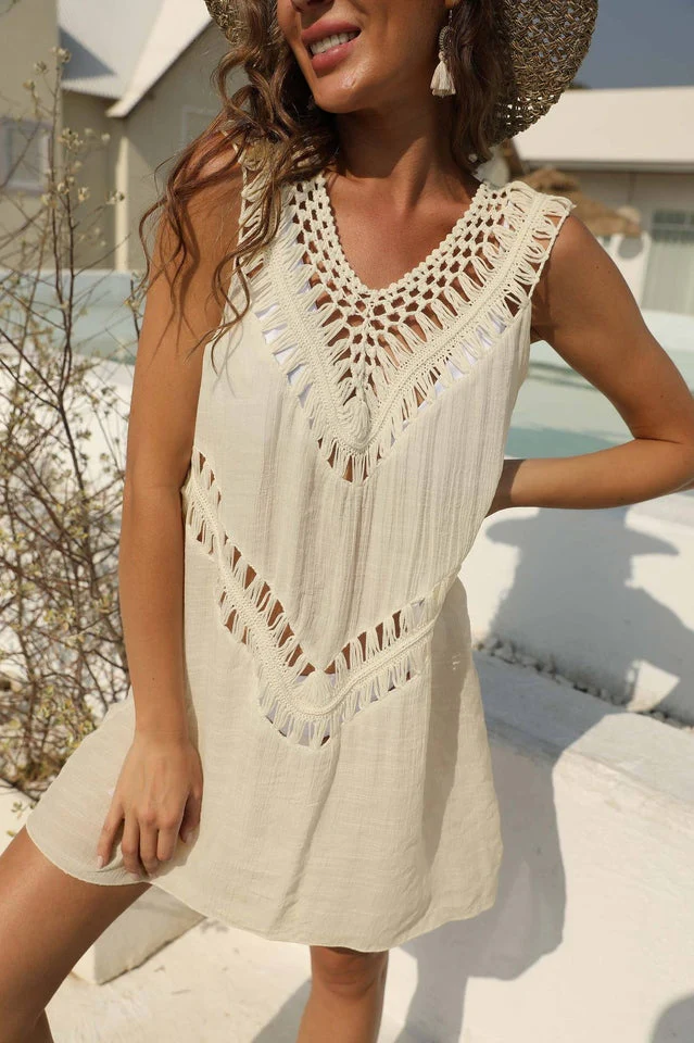 Openwork Sleeveless Cover-Up Dress - Image 10