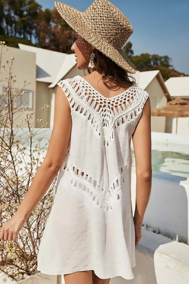 Openwork Sleeveless Cover-Up Dress - Image 4