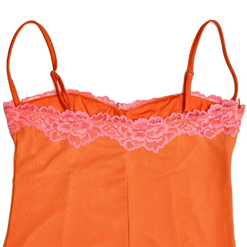 AKEMI ORANGE BODYCON MAXI Dress with STRAPS - Image 10