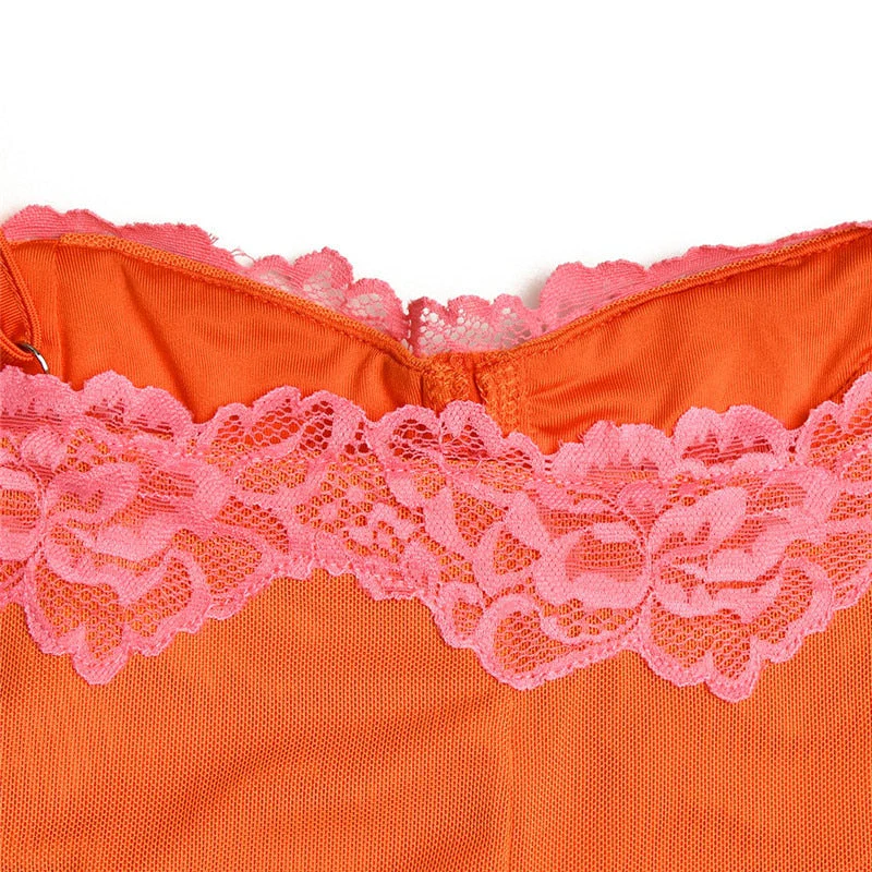 AKEMI ORANGE BODYCON MAXI Dress with STRAPS - Image 12