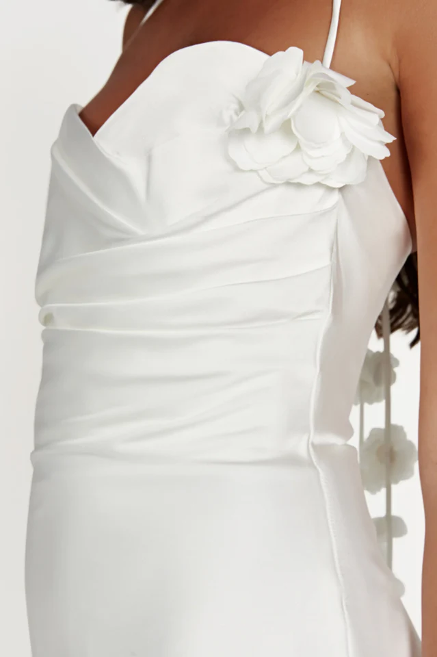 Otillie Rose Halter Satin Mini Dress - Image 8