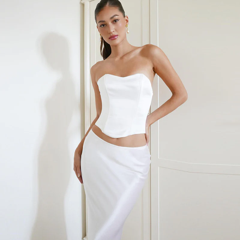 Paloma Ivory Corset Maxi Dress - Image 3
