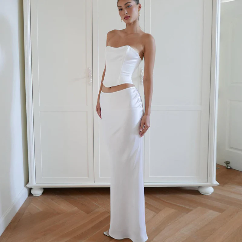 Paloma Ivory Corset Maxi Dress - Image 4