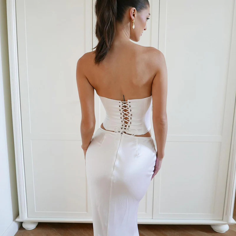 Paloma Ivory Corset Maxi Dress - Image 6