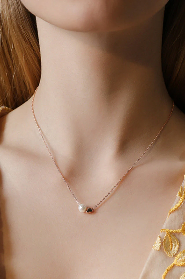 Pearl Sweet Heart Necklace - Image 2