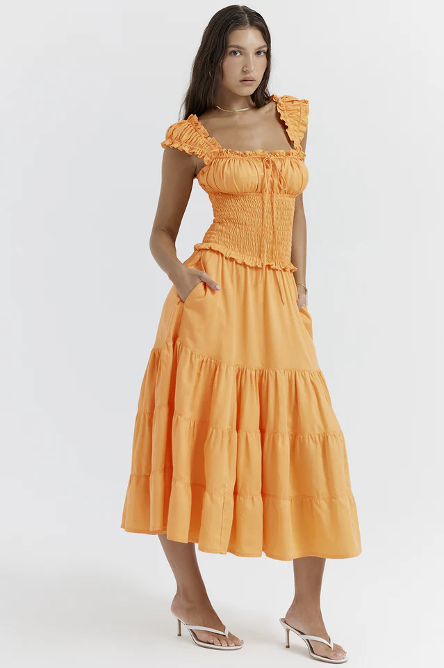Phaedra Orange Sundress - Image 4