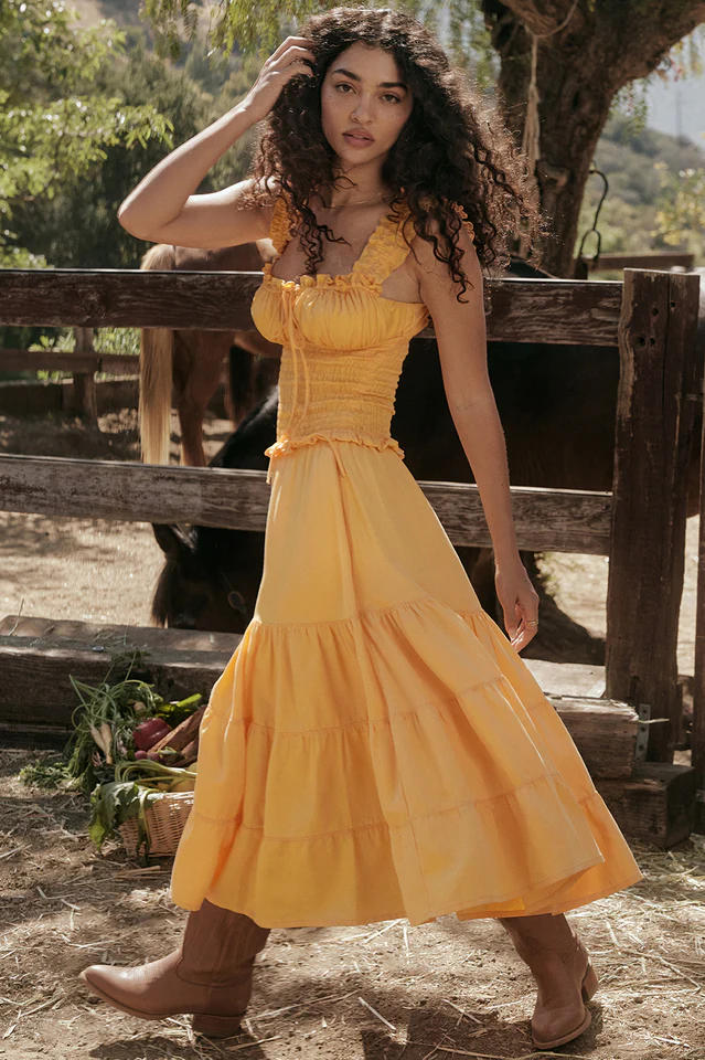 Phaedra Orange Sundress - Image 8
