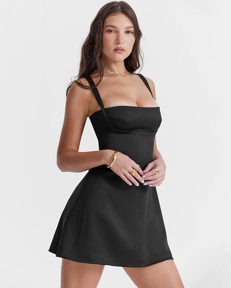 Pink Quartz Mini Dress - Black - Image 4