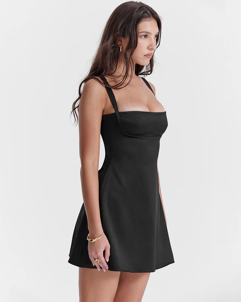 Pink Quartz Mini Dress - Black - Image 5