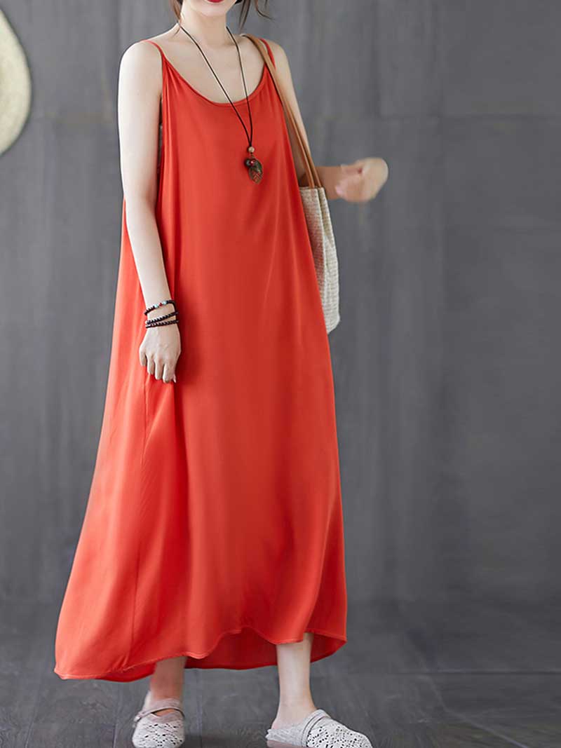 Plain Cotton Slip Dress - Image 10