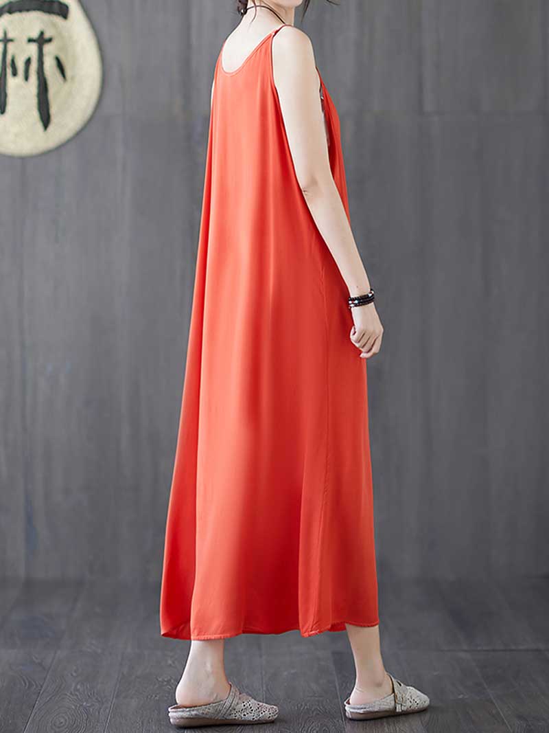 Plain Cotton Slip Dress - Image 8
