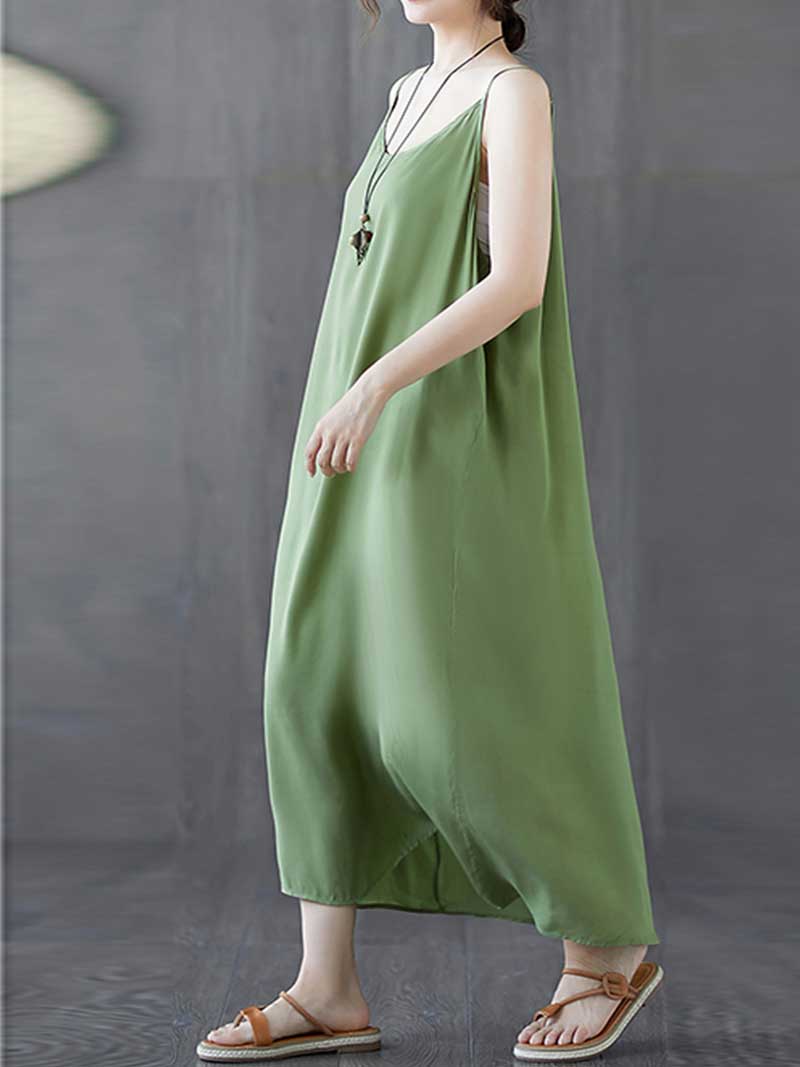 Plain Cotton Slip Dress - Image 9