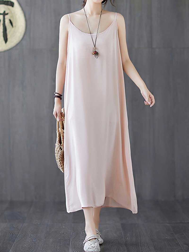 Plain Cotton Slip Dress - Image 10