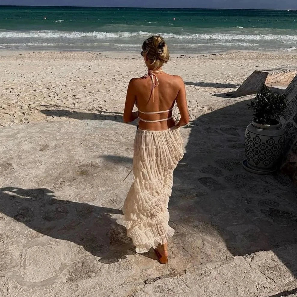SLAVA PLEATED CROP TOP and Long Skirt SET - Image 9