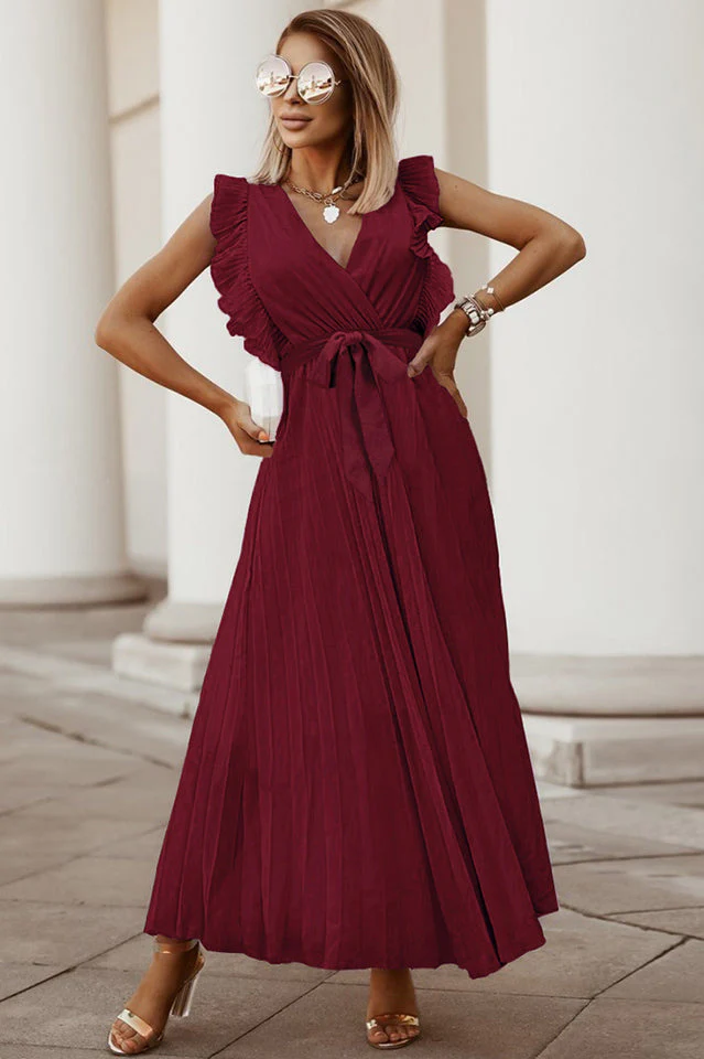 Pleated Maxi Dress - Image 10