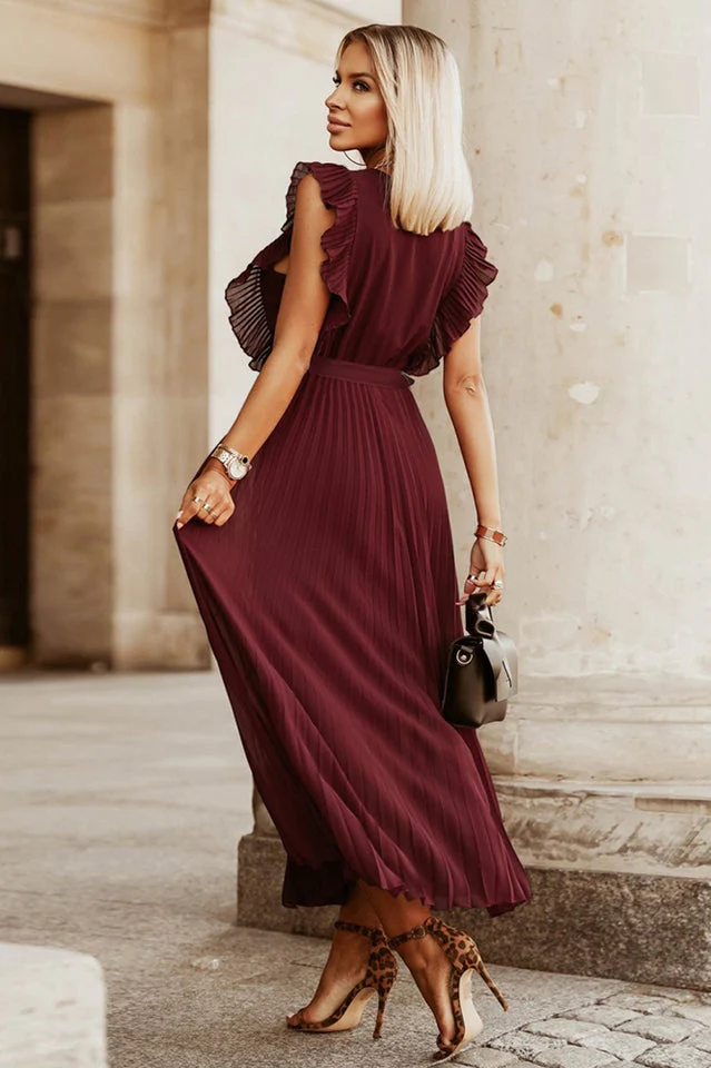 Pleated Maxi Dress - Image 11