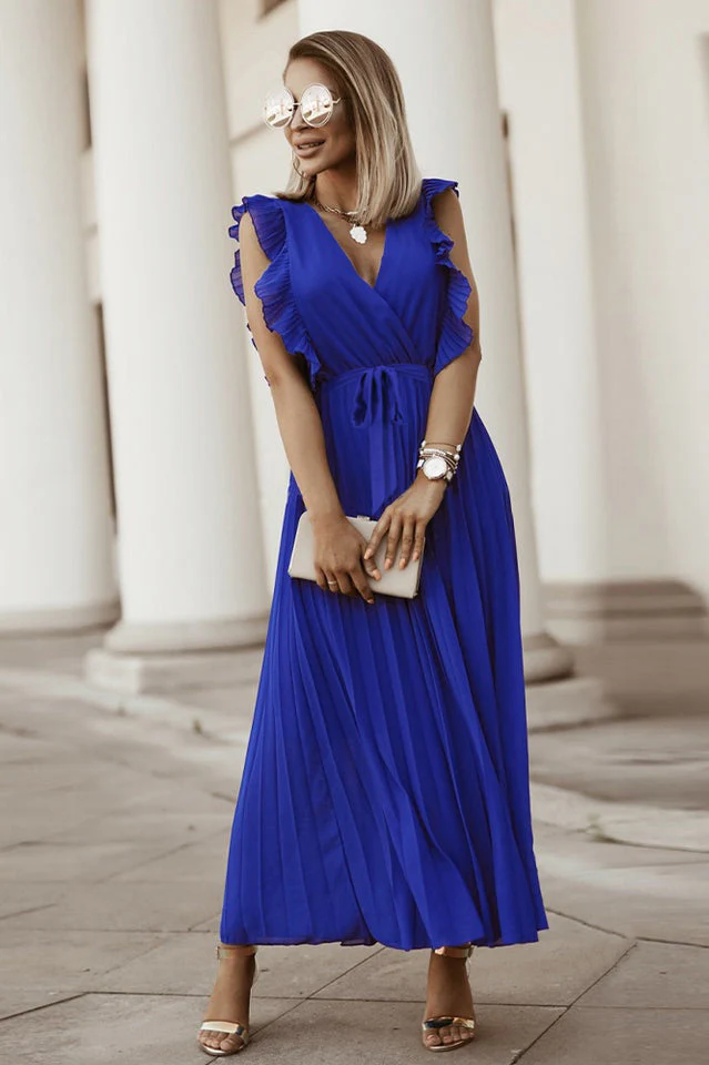 Pleated Maxi Dress - Image 13