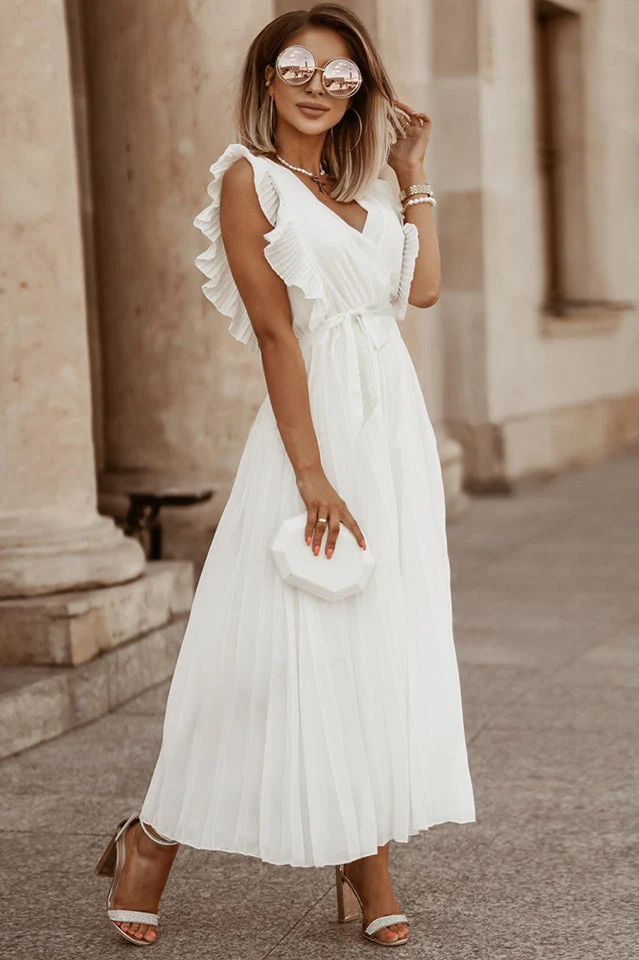 Pleated Maxi Dress - Image 15