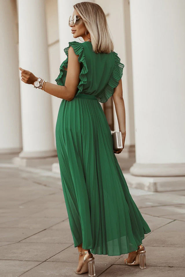 Pleated Maxi Dress - Image 4